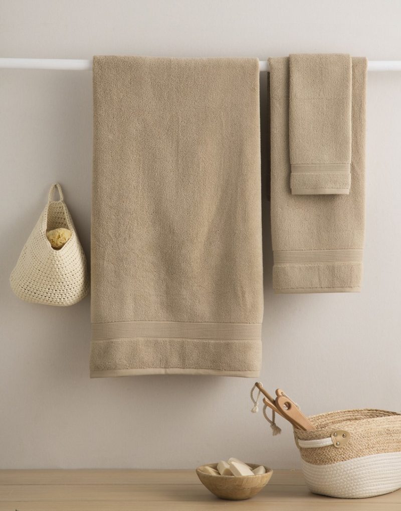 Juego toallas de baño 600gr Beige