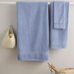 Juego toallas de baño 600gr Celeste