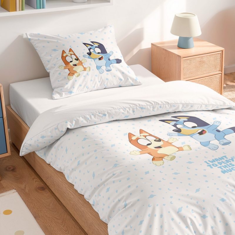 Funda nórdica bluey y bingo, funda nórdica infantil, funda nórdica rayas