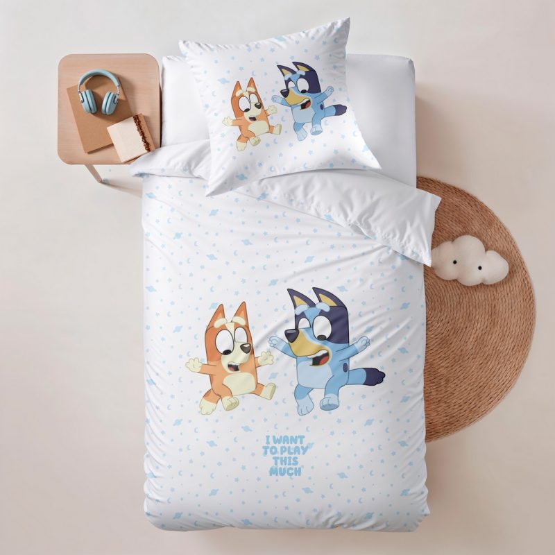 Funda nórdica bluey y bingo, funda nórdica infantil, funda nórdica rayas