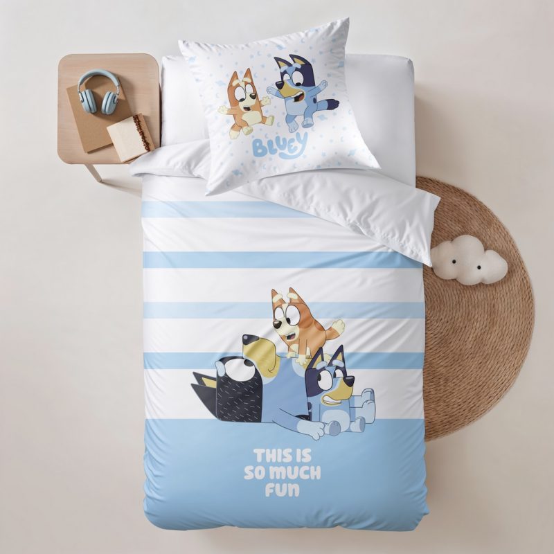 funda nórdica Bluey Diversión, funda nórdica infantil, funda nórdica para niños