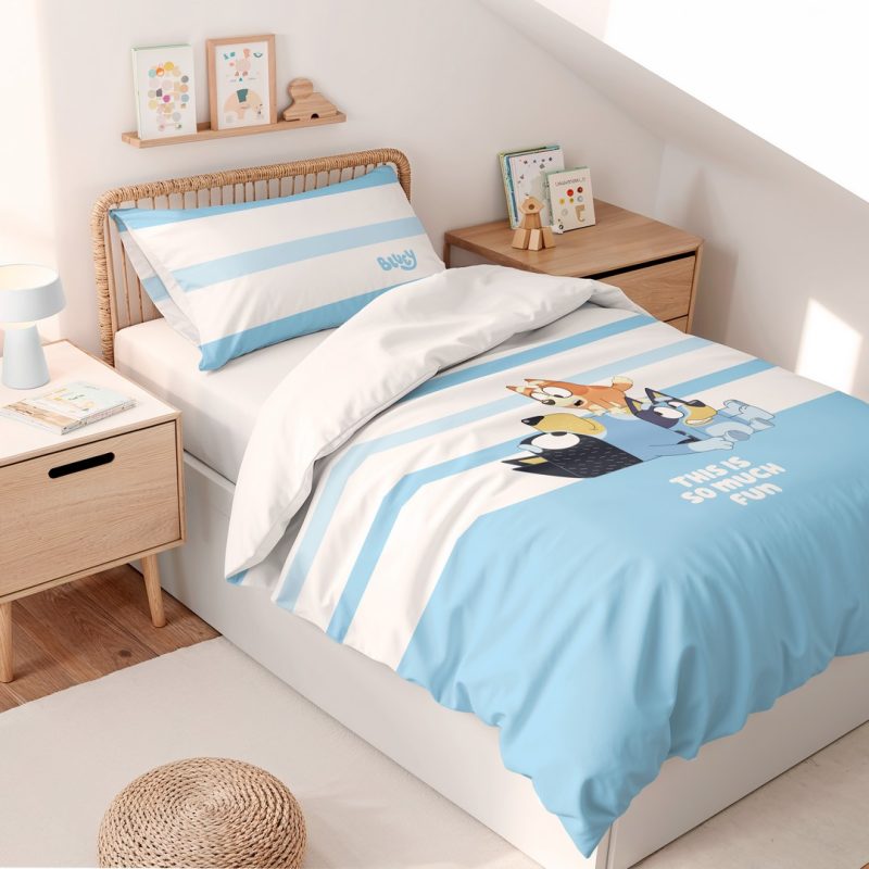 funda nórdica Bluey Diversión, funda nórdica infantil, funda nórdica para niños